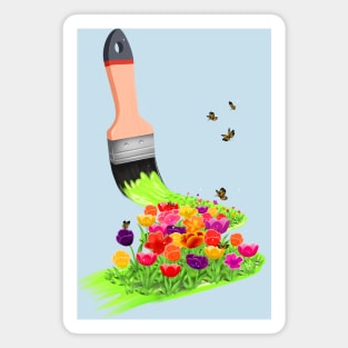 Flowerbrush Magnet